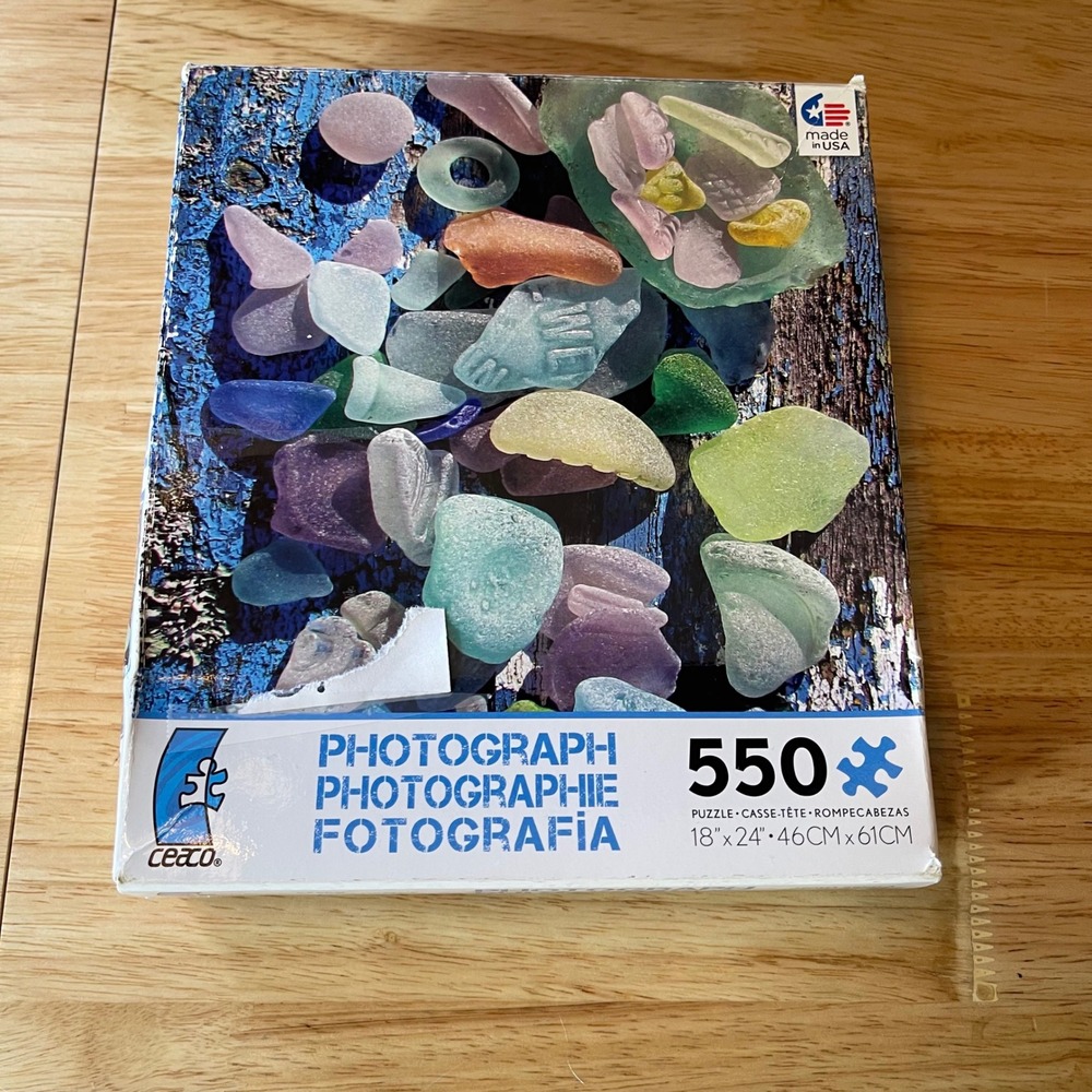 Ceaco Sea Glass Photograph 550 Piece Jigsaw Puzzle Kathryn Toma 18x24 2304-6